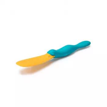 OTOTO Splatypus gleufpannenkoekenspatel & spatel - zwart met oranje accenten - voedselveilig nylon & silicone