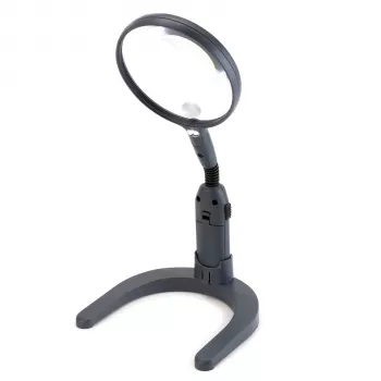 Carson MagniLamp 3,5x LED-loep - grijs - transparant - AA - 11 cm - 187 g