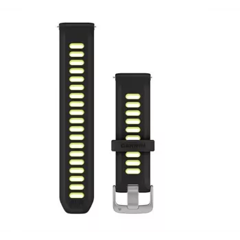 Garmin Quick Release band 20 mm siliconen zwart/geel (010-11251-B6)