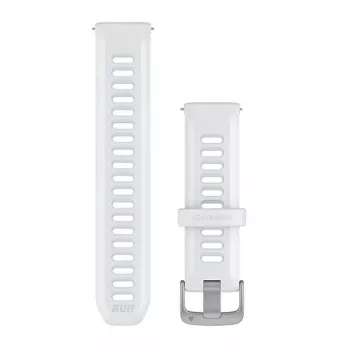 Garmin QuickFit 20mm siliconen armband Stone White / Clear Blue (010-11251-B7)