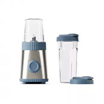 Guzzini Sous Chef Mobiele mixer ON-THE-GO, Navy Blue - Compacte mixer met 2 bekers