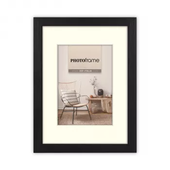 ZEP Malmo zwart fotolijst 20x30/30x40 cm hout met passe-partout V4534B