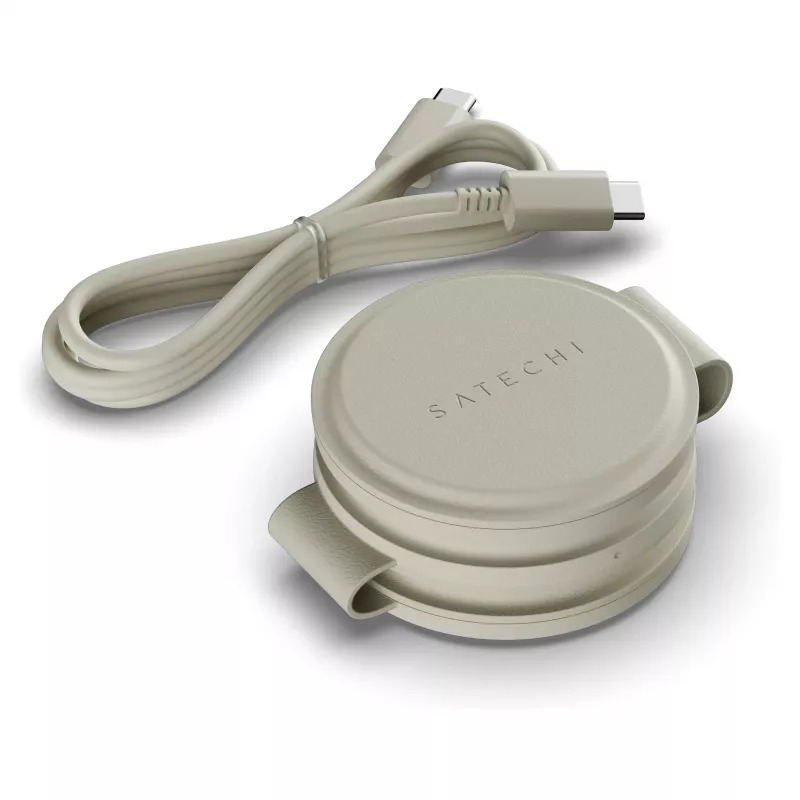 Satechi OntheGo 3-in-1 draadloze oplader met Qi2, zand, 15W, ST-QTG31W