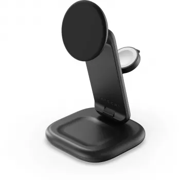 Satechi 3-in-1 Qi2 25W opvouwbare oplaadstandaard - Space Black