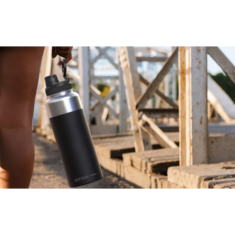 Asobu Mighty Alpine Flask 1L rood - geïsoleerde roestvrijstalen outdoorfles
