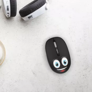 INCA draadloze muis 1200 DPI / 3 toetsen / 2,4 GHz USB-A WEENY Emoji zwart (IWM-245RS)