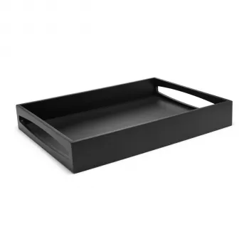 Leopold Vienna Zilverstad dienblad zwart 300x400x60mm hout LV618000