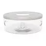 Bredemeijer theemuts Minuet glas + inox plaat 15,1 cm zilver