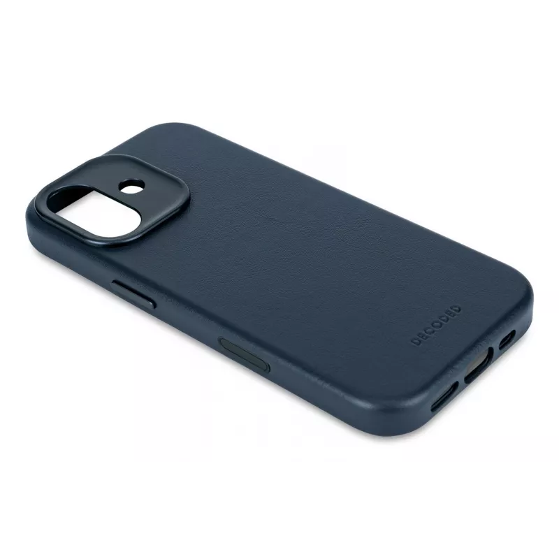 Decoded leren backcover voor iPhone 17 met MagSafe - Navy Shadow