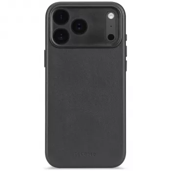 Decoded leren backcover voor iPhone 17 Pro met MagSafe (zwart)