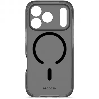 Decoded DropTec transparante achterkant hoes voor Apple iPhone 17 Pro, MagSafe-compatibel, mat zwart