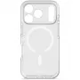 Decoded DropTec transparante achterkant cover voor iPhone 17 Pro, mat wit, MagSafe-compatibel