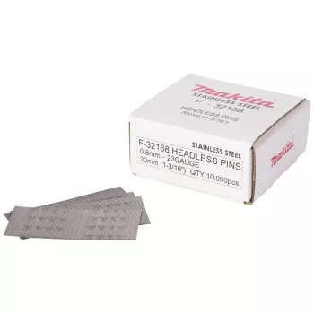 Makita F-32168 RVS-stiften 0,6 x 30 mm 10000 stuks 23 Gauge koploos