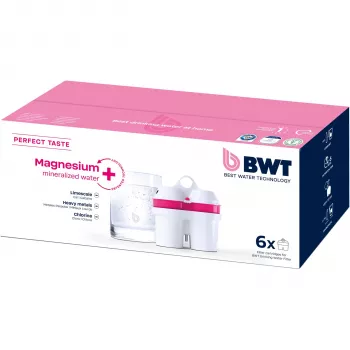 BWT 125681749 magnesium gemineraliseerde waterfilterpatroon, 6-pack