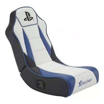 X Rocker Geist 2.0 PlayStation vloerstoel gaming chair met 2.1 audiosysteem - wit/blauw