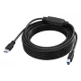 VISION 10 m USB 3.0 actieve verlengkabel - vernikkelde connectors - 5 Gbps - USB A naar USB B - zwart