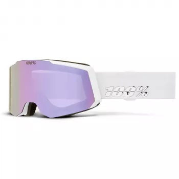 100% Snowcraft S skibril wit HiPER Lavender Mirror