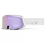 100% Snowcraft S skibril wit HiPER Lavender Mirror
