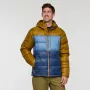 Cotopaxi Fuego Max Down Hooded Jacket - Brons / Deep Sea, maat L