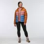Cotopaxi Fuego Max Down Hooded Jacket dames - Sienna/Fjord - maat Small