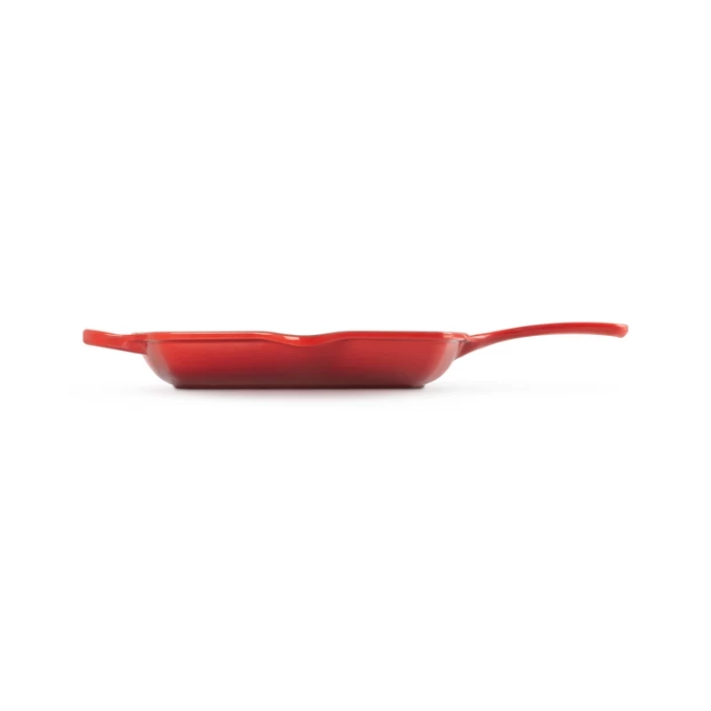 Le Creuset grillpan van gietijzer, vierkant, 26 cm, kersrood