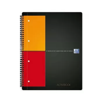 ELBA Oxford Activebook A5 geruit zwart 80 vel ringband notitieboek ordner map