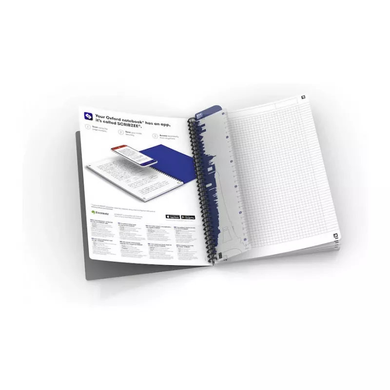 ELBA Oxford Office notitieboek A5 spiraalbinding 90 vel grijs