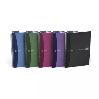 ELBA 100101918 register A4 90 vel blauw groen grijs roze violet