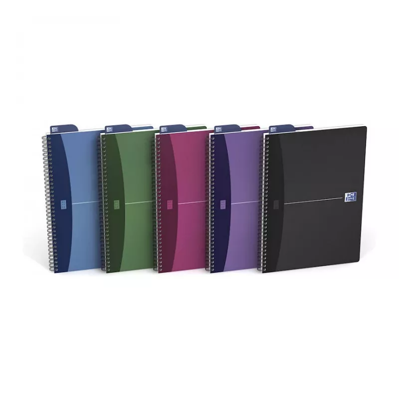 ELBA 100101918 register A4 90 vel blauw groen grijs roze violet