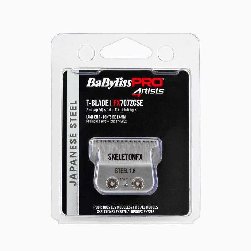 BaBylissPRO Skeleton Trimmer Blade FX707ZGSE – Japans staal deep-tooth T-mes voor FX7870-serie