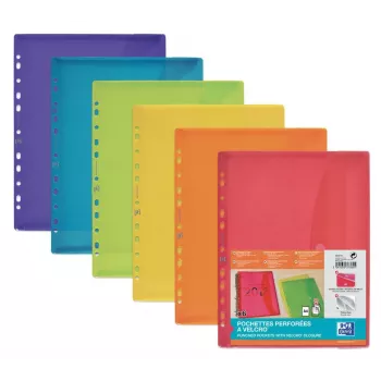 Oxford 6 documentenmappen DIN A4 assorti anti-glare 0,20 mm
