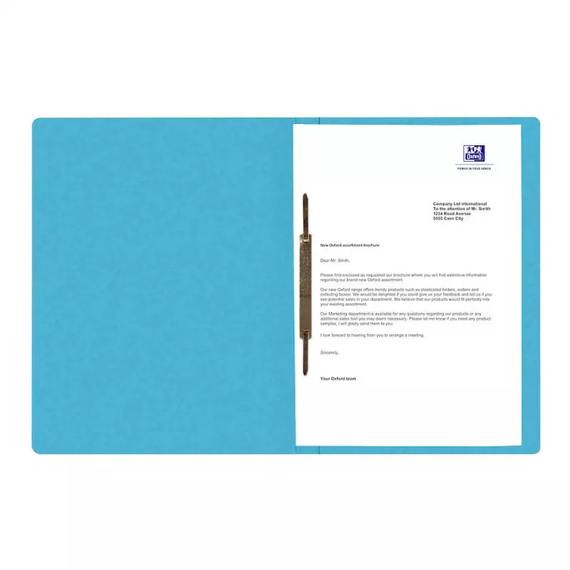 Oxford TOP FILE+ rapportmap A4 karton 390 g/m² aqua metaalhechting
