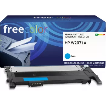 Freecolor compatibele tonerpatroon HP W2071A cyaan met chip 1000 pagina's