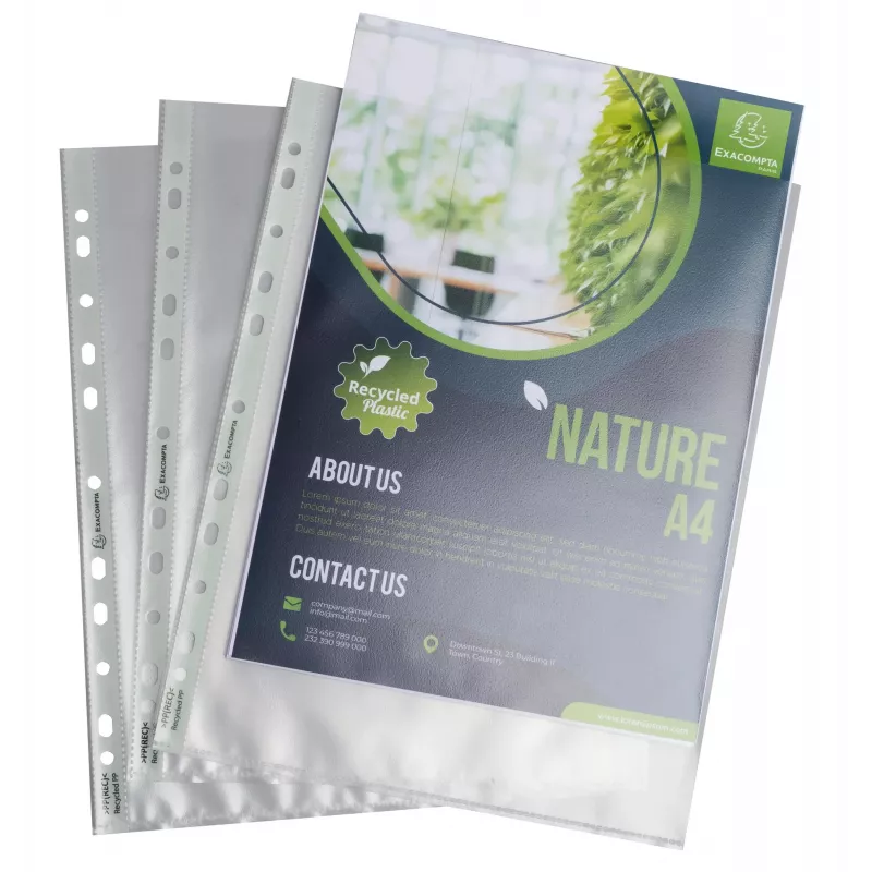 Exacompta Forever 50 insteekhoezen DIN A4+ transparant grained 90 micron