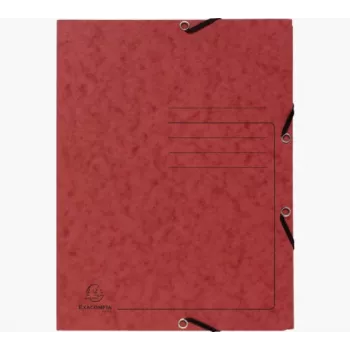 Exacompta verzamelmap A4 3 kleppen karton rood 55405E