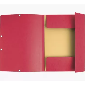 Exacompta verzamelmap A4 3 kleppen karton rood 55405E
