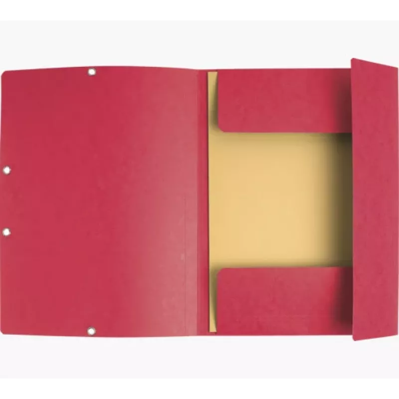 Exacompta verzamelmap A4 3 kleppen karton rood 55405E