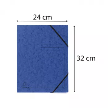 Exacompta Colorspan elastiekenmap A4 blauw 355 g/m²