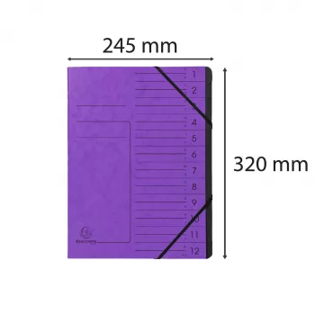Exacompta ordner 12 vakken violet Colorspan