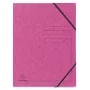 Exacompta elastiekenmap A4 roze Colorspan 355g zonder kleppen