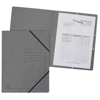 Exacompta elastiekenmap A4 grijs Colorspan 355g zonder binnenkleppen