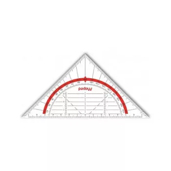Maped Study 16 cm geodriehoek - transparant polystyreen - 45°/45°/90° driehoek