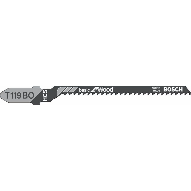 BOSCH decoupeerzaagblad T119BO voor multiplex, 100 stuks