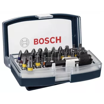 Bosch schroevendraaierbitset 32-delig Torx, Phillips, Pozidriv, zeskant, sleuf, Torq-Set lengte 25 mm