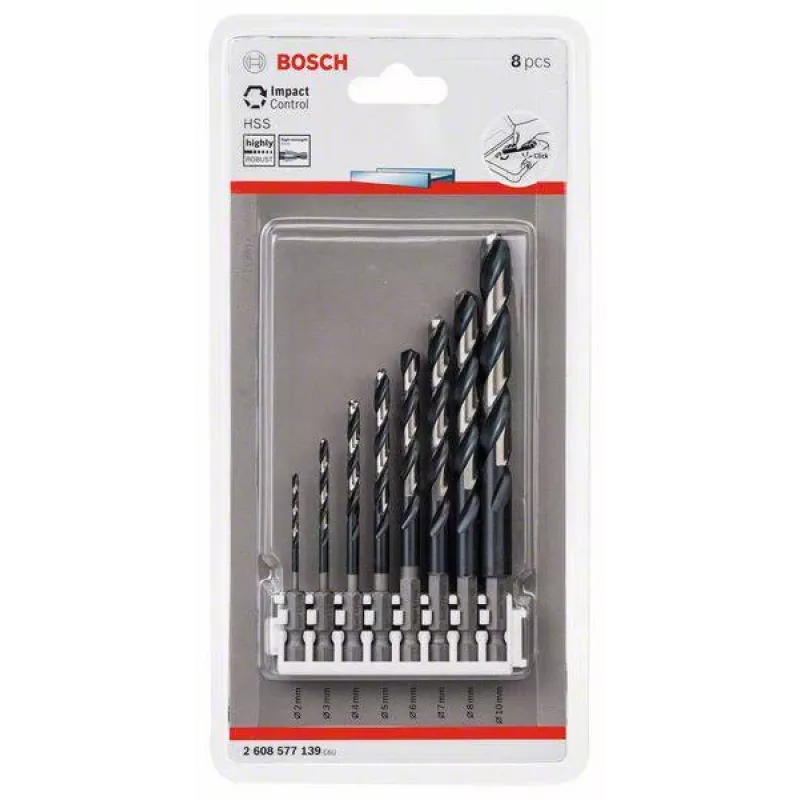 Bosch HSS spiraalborenset 2608577139 Impact Control 8-delig 2-10 mm