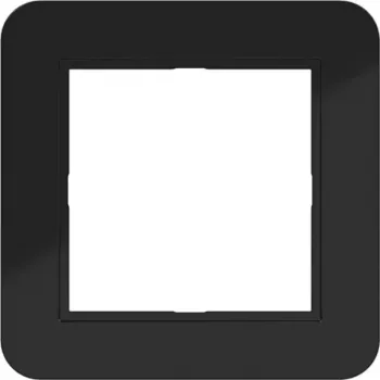 HAGER WAD7100BG afdekraam 1-voudig C.1 Night Black Glossy