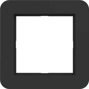 HAGER WAD7100BM afdekraam 1-voudig C.1 Night Black Matt