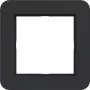 HAGER WAD7100BM afdekraam 1-voudig C.1 Night Black Matt