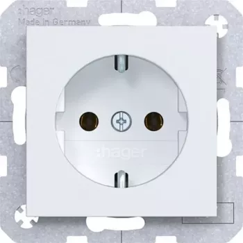 Hager WAS1100WM stopcontact Ax/Cx lichtwit