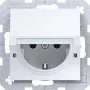 Hager WAS1112WG schuko-stopcontact Axcent/Cenit lichtwit glanzend IP44
